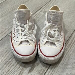 Converse Women’s White Lace Sneakers